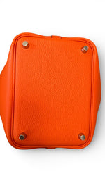 Load image into Gallery viewer, Hermès Picotin Lock 18 Mini – Orange H/Pink Clemence Leather, Palladium Hardware
