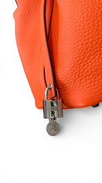 Load image into Gallery viewer, Hermès Picotin Lock 18 Mini – Orange H/Pink Clemence Leather, Palladium Hardware
