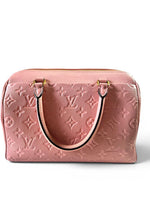 Load image into Gallery viewer, Louis Vuitton Speedy 25 Bandoulière – Rose Poudre Empreinte Leather Gold-tone Hardware
