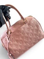 Load image into Gallery viewer, Louis Vuitton Speedy 25 Bandoulière – Rose Poudre Empreinte Leather Gold-tone Hardware
