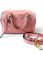 Load image into Gallery viewer, Louis Vuitton Speedy 25 Bandoulière – Rose Poudre Empreinte Leather Gold-tone Hardware
