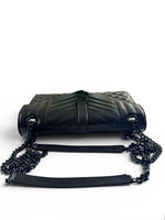 Load image into Gallery viewer, Saint Laurent Envelope Flap Bag Medium – Triquilt Black Grained Calfskin Black Hardware
