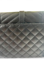 Load image into Gallery viewer, Saint Laurent Envelope Flap Bag Medium – Triquilt Black Grained Calfskin Black Hardware

