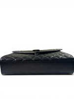 Load image into Gallery viewer, Saint Laurent Envelope Flap Bag Medium – Triquilt Black Grained Calfskin Black Hardware

