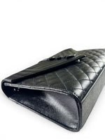 Load image into Gallery viewer, Saint Laurent Envelope Flap Bag Medium – Triquilt Black Grained Calfskin Black Hardware
