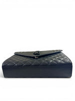 Load image into Gallery viewer, Saint Laurent Envelope Flap Bag Medium – Triquilt Black Grained Calfskin Black Hardware
