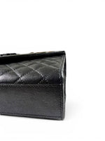Load image into Gallery viewer, Saint Laurent Envelope Flap Bag Medium – Triquilt Black Grained Calfskin Black Hardware

