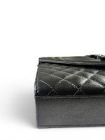 Load image into Gallery viewer, Saint Laurent Envelope Flap Bag Medium – Triquilt Black Grained Calfskin Black Hardware
