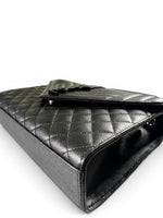 Load image into Gallery viewer, Saint Laurent Envelope Flap Bag Medium – Triquilt Black Grained Calfskin Black Hardware
