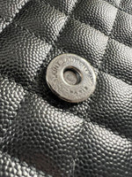 Load image into Gallery viewer, Saint Laurent Envelope Flap Bag Medium – Triquilt Black Grained Calfskin Black Hardware
