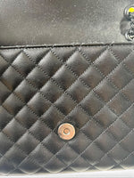 Load image into Gallery viewer, Saint Laurent Envelope Flap Bag Medium – Triquilt Black Grained Calfskin Black Hardware
