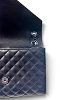 Load image into Gallery viewer, Saint Laurent Envelope Flap Bag Medium – Triquilt Black Grained Calfskin Black Hardware
