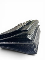 Load image into Gallery viewer, Saint Laurent Sunset Medium – Black Croc-Embossed Leather Silver-tone Hardware
