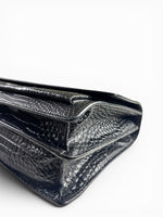 Load image into Gallery viewer, Saint Laurent Sunset Medium – Black Croc-Embossed Leather Silver-tone Hardware
