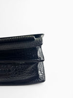 Load image into Gallery viewer, Saint Laurent Sunset Medium – Black Croc-Embossed Leather Silver-tone Hardware

