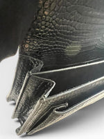 Load image into Gallery viewer, Saint Laurent Sunset Medium – Black Croc-Embossed Leather Silver-tone Hardware
