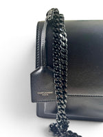 Load image into Gallery viewer, Saint Laurent Sunset Medium – All Black Calfskin Black Hardware

