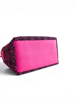将图片加载到图库查看器，Loewe Cubi Small Anagram Jacquard &amp; Calfskin Pink/Black
