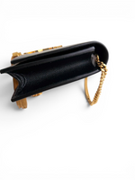 将图片加载到图库查看器，Saint Laurent YSL Kate Tassel Wallet on Chain Black Grain de Poudre Leather Gold-tone Hardware
