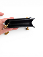 将图片加载到图库查看器，Saint Laurent YSL Kate Tassel Wallet on Chain Black Grain de Poudre Leather Gold-tone Hardware
