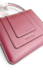 将图片加载到图库查看器，Bvlgari Serpenti Forever Top Handle - Pink, Ivory, Burgundy Calfskin Leather, Gold-tone Hardware

