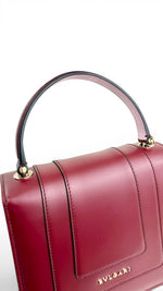将图片加载到图库查看器，Bvlgari Serpenti Forever Top Handle - Pink, Ivory, Burgundy Calfskin Leather, Gold-tone Hardware
