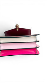 将图片加载到图库查看器，Bvlgari Serpenti Forever Top Handle - Pink, Ivory, Burgundy Calfskin Leather, Gold-tone Hardware
