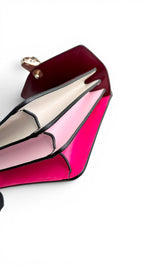 将图片加载到图库查看器，Bvlgari Serpenti Forever Top Handle - Pink, Ivory, Burgundy Calfskin Leather, Gold-tone Hardware
