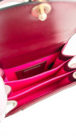 将图片加载到图库查看器，Bvlgari Serpenti Forever Top Handle - Pink, Ivory, Burgundy Calfskin Leather, Gold-tone Hardware
