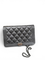 Charger l'image dans la galerie, Chanel LeBoy Wallet on Chain Black Caviar Leather Ruthenium Hardware
