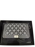 Charger l'image dans la galerie, Chanel LeBoy Wallet on Chain Black Caviar Leather Ruthenium Hardware
