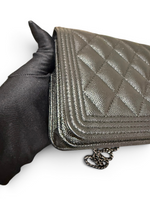 Charger l'image dans la galerie, Chanel LeBoy Wallet on Chain Black Caviar Leather Ruthenium Hardware
