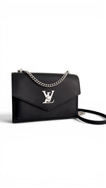 Charger l'image dans la galerie, Louis Vuitton My Lockme Soft Chain Bag BB, Black Calfskin Leather, Silver-tone Hardware
