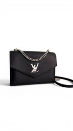 Charger l'image dans la galerie, Louis Vuitton My Lockme Soft Chain Bag BB, Black Calfskin Leather, Silver-tone Hardware
