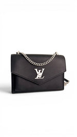 Charger l'image dans la galerie, Louis Vuitton My Lockme Soft Chain Bag BB, Black Calfskin Leather, Silver-tone Hardware
