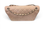 将图片加载到图库查看器，Chanel Timeless Classic Jumbo Double Flap, Beige Patent Leather Silver-tone Hardware
