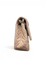 将图片加载到图库查看器，Chanel Timeless Classic Jumbo Double Flap, Beige Patent Leather Silver-tone Hardware
