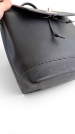 Load image into Gallery viewer, Louis Vuitton Lockme BB Backpack, Black Grained Calfskin, Silver-tone Hardware
