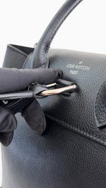 Load image into Gallery viewer, Louis Vuitton Lockme BB Backpack, Black Grained Calfskin, Silver-tone Hardware
