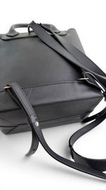 Load image into Gallery viewer, Louis Vuitton Lockme BB Backpack, Black Grained Calfskin, Silver-tone Hardware
