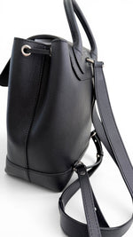 Load image into Gallery viewer, Louis Vuitton Lockme BB Backpack, Black Grained Calfskin, Silver-tone Hardware
