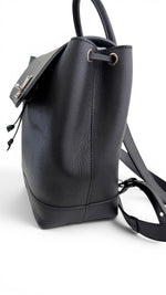Load image into Gallery viewer, Louis Vuitton Lockme BB Backpack, Black Grained Calfskin, Silver-tone Hardware
