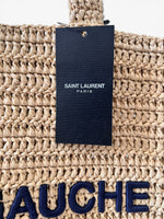 将图片加载到图库查看器，Saint Laurent Rive Gauche Beige Raffia Tote
