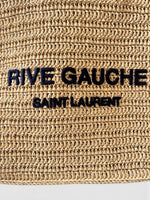 将图片加载到图库查看器，Saint Laurent Rive Gauche Beige Raffia Tote

