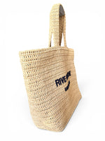 将图片加载到图库查看器，Saint Laurent Rive Gauche Beige Raffia Tote
