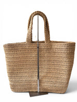 将图片加载到图库查看器，Saint Laurent Rive Gauche Beige Raffia Tote
