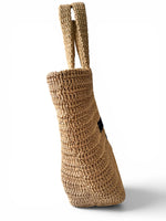 将图片加载到图库查看器，Saint Laurent Rive Gauche Beige Raffia Tote
