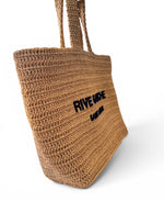 将图片加载到图库查看器，Saint Laurent Rive Gauche Beige Raffia Tote
