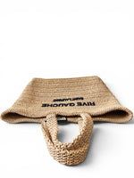 将图片加载到图库查看器，Saint Laurent Rive Gauche Beige Raffia Tote
