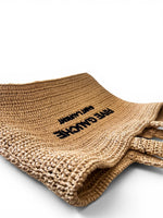 将图片加载到图库查看器，Saint Laurent Rive Gauche Beige Raffia Tote
